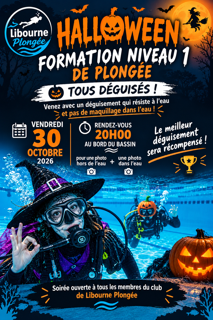 Soirée Halloween Libourne Plongée